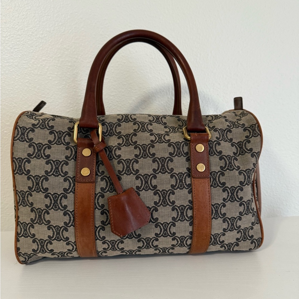 Celine Triomphe Canvas Handbag